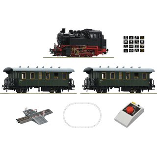 Roco 5100001 Analog Start Set: Dampflokomotive BR 80 mit Personenzug, Ep. III-IV  Spur H0