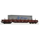Roco 6600032 Schwenkrungenwagen mit Container, Deutrans,...