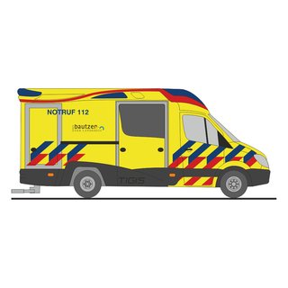Rietze 68629 Ambulanz Tigis Ergo, Rettungsdienst Bautzen Mastab: 1:87