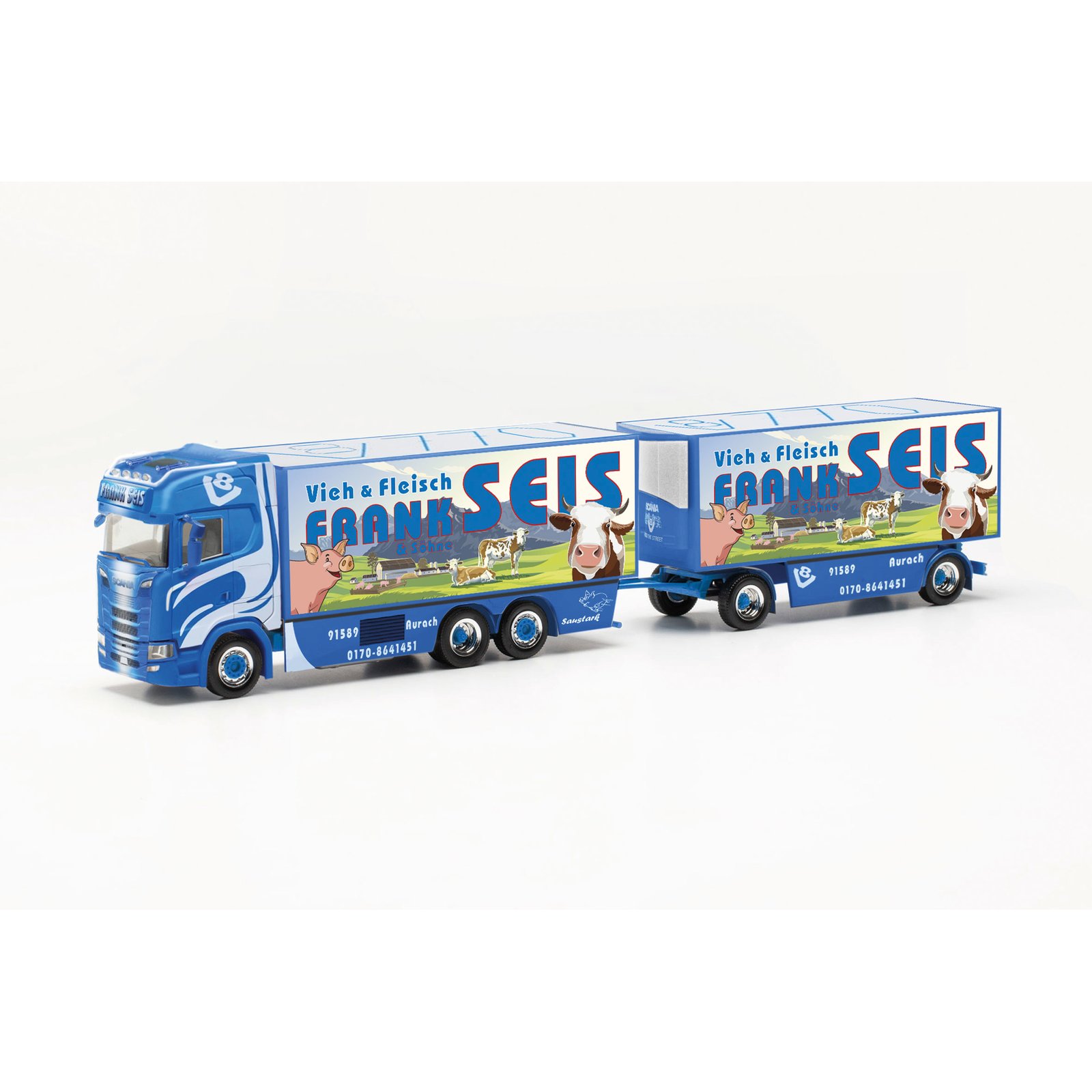 Herpa Maquette Camion Scania CS20 HD Kühlkoffer-Sattelzug Stefan Klingbeil 1/87 - Modèle Collection Allemand