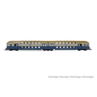 Hornby HN9522 Doppelstockzug 2-teilig, blau-beige, DR, Ep.IV  Spur TT