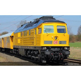 Hornby HN2601S Bahnbau, Diesellokomotive BR 233 493-6, gelb, , DB, Ep. VI, DCC  Spur N