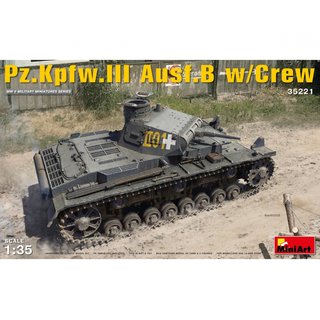 MiniArt 550035221 Mastab: 1:35 Dt. Pz.Kpfw.III Ausf.B m. Crew (5)