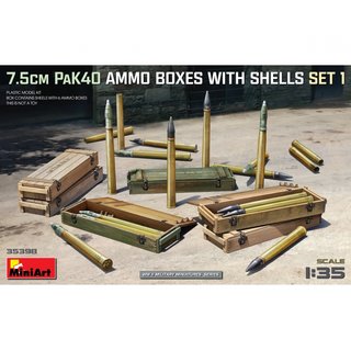 MiniArt 550035398 Mastab: 1:35 Dt. 7,5cm PaK40 Munitionski. Set 1