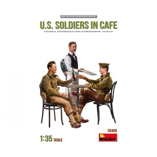 MiniArt 550035406 Mastab: 1:35 Fig. US Soldaten im Caf (3) m.Zub.