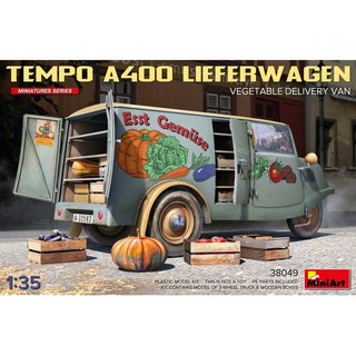 MiniArt 550038049 Mastab: 1:35 Tempo A400 Lieferwagen Gemsehandel