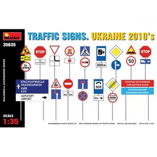 MiniArt 550035635 Mastab: 1:35 Verkehrszeichen Ukraine 2010
