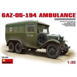 MiniArt 550035164 Mastab: 1:35 GAZ-05-194 Krankenwagen 3achs