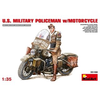 MiniArt 550035168 Mastab: 1:35 US Militr Polizei m. Motorrad