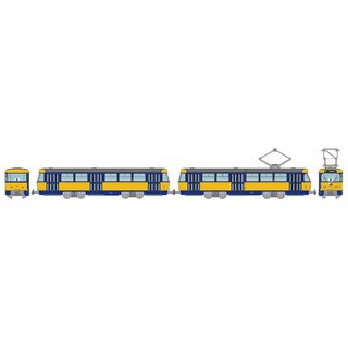 Faller 977821 Tram-system, Leipziger Straenbahn, Typ Tatra T4+B4 1:160