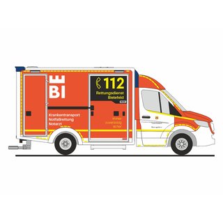 Rietze 76166 WAS Design-RTW´18 Rettungsdienst Bielefeld Maßstab: 1:87
