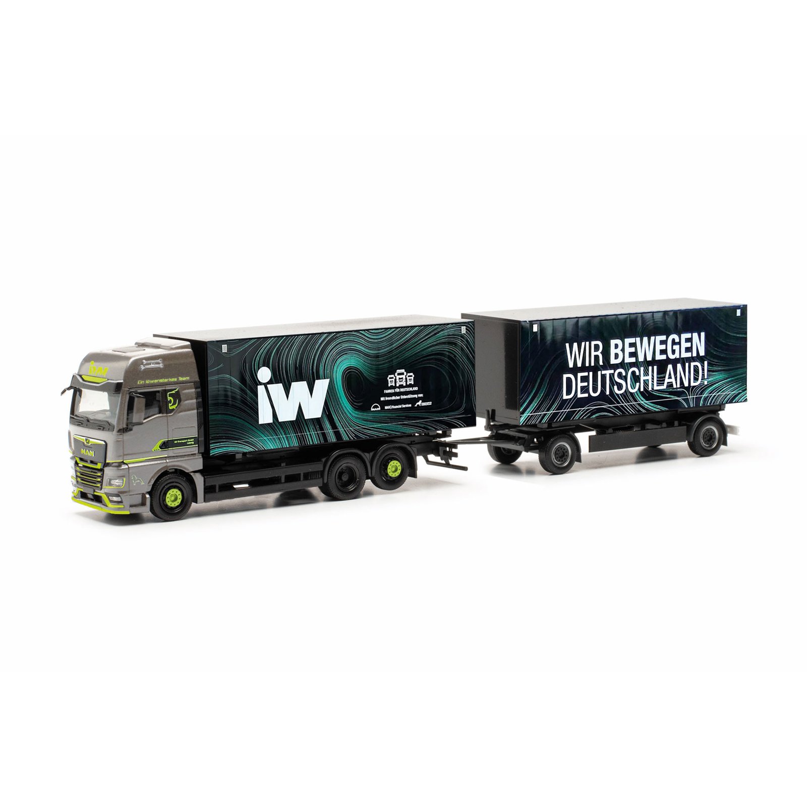 Modell-LKW „Mineralwasser – EM Stars 2008“ Als Man TG Hängerzug – Detailreiches Sammlerstück Im Maßstab H0