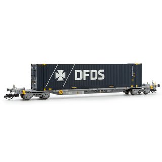 Hornby HN9751 Containerwagen Sffgmss, TOUAX, Ep.VI  DFDS  Spur TT
