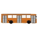 Brekina 59950 Fiat Bus 418 AL, orange, 1972, (I) Mastab:...