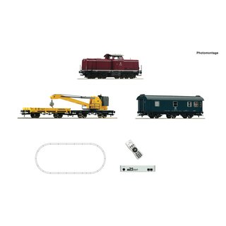 Roco 5110004 z21 start Digitalset: Diesellokomotive BR 211 mit Kranzug, DB, Ep. IV  Spur H0