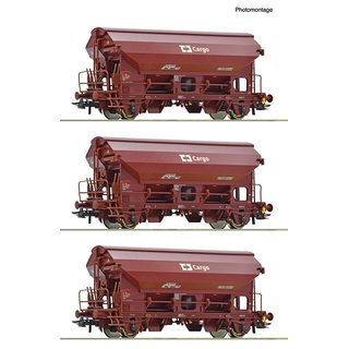 Roco 6600078 3-tlg Set: Schwenkdachwagen, CD Cargo, Ep. VI  Spur H0
