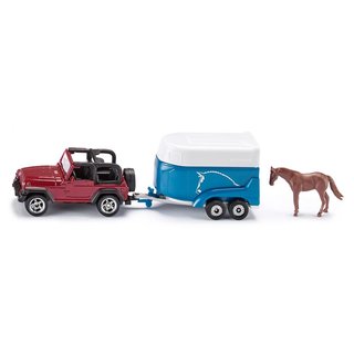 SIKU-Modelle 1651 Jeep mit Pferdeanhnger