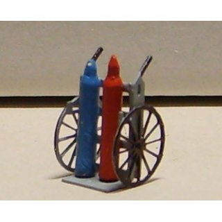 TT-Koch 10-51218 Flaschenwagen mit 2 Gasflaschen rot/blau Mastab: TT