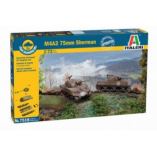 ITALERI 510007518 1:72 Sherman M4A3 75mm, 2 pcs