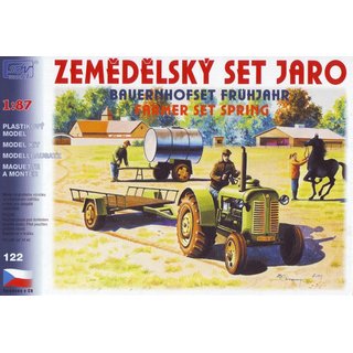 SDV 10122 Bausatz Zetor Z50 Traktor + 2 Hnger Massstab 1:87