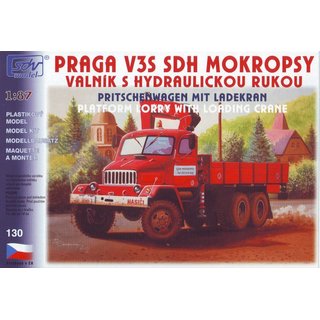 SDV 10130 Bausatz Praga V3S Feuerwehr-Pritsche m.Ladekran Mastab: 1:87