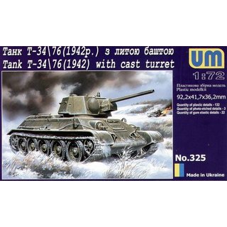 RK-Modelle UM72325 Panzer T34/T76 (1942), 1:72 Massstab: 1:72