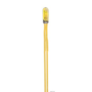 VIESSMANN 3501 Glhlampen gelb T3/4,  2,3 mm, 12 V, 50 mA, 2 Kabel, 2 Stck