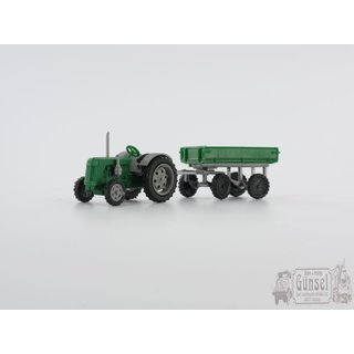 Mehlhose TT6103 Famulus Traktor mit Hnger, grn Massstab: TT