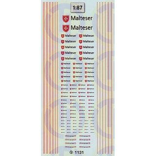 TL Decals 1131 Malteser Decalbogen  genderte Auflage Mastab 1:87