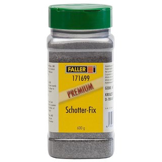Faller 171699 PREMIUM Streumaterial Schotter-Fix, Naturmaterial, mittelgra Mastab: H0, TT, N