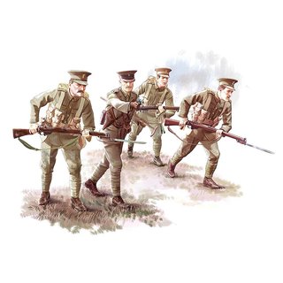 *ICM 435684 1/35 WWI Britische Infanterie, 4 Figuren Mastab: 1/35