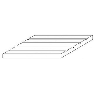 Evergreen 503025 Strukturplatte, 0,5x150x300 mm. Spur H0-Mastab, 1 Stck
