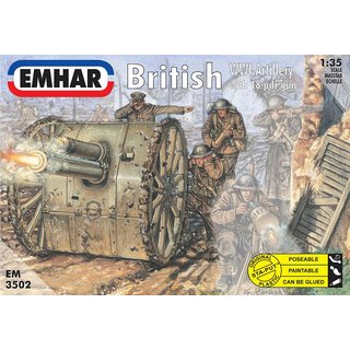 Emhar 933502 1/35 WWI Britische Artillerie mit Geschtz Mastab: 1/35