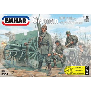 Emhar 933504 1/35 WWI Deutsche Artillerie mit 77 mm 96n/A Mastab: 1/35
