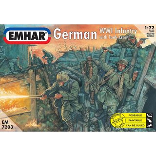 Emhar 937203 1/72 WW I Deutsche Infanterie und Panzerbesatzung Mastab: 1/72